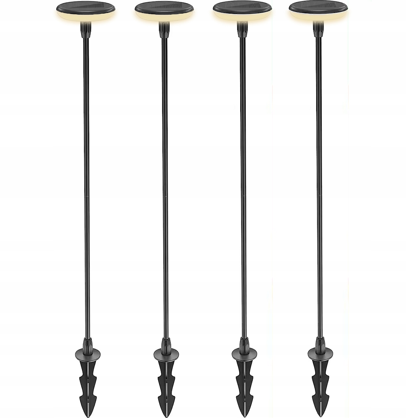 Zápustná solárna lampa NNLED čierna 78 cm 4 ks.